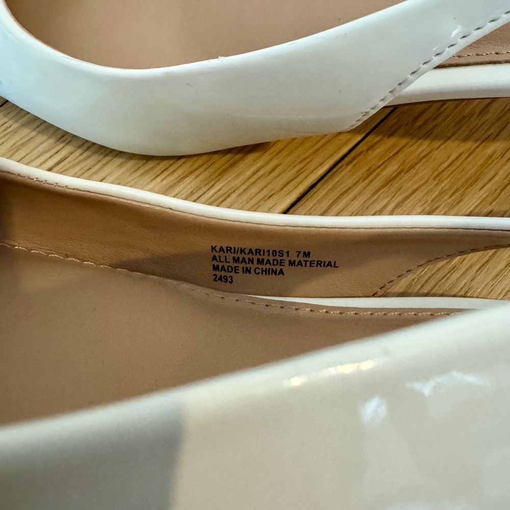 Steve Madden | Kitten Heel Slingback — White, Size 7 - Picture 3 of 3